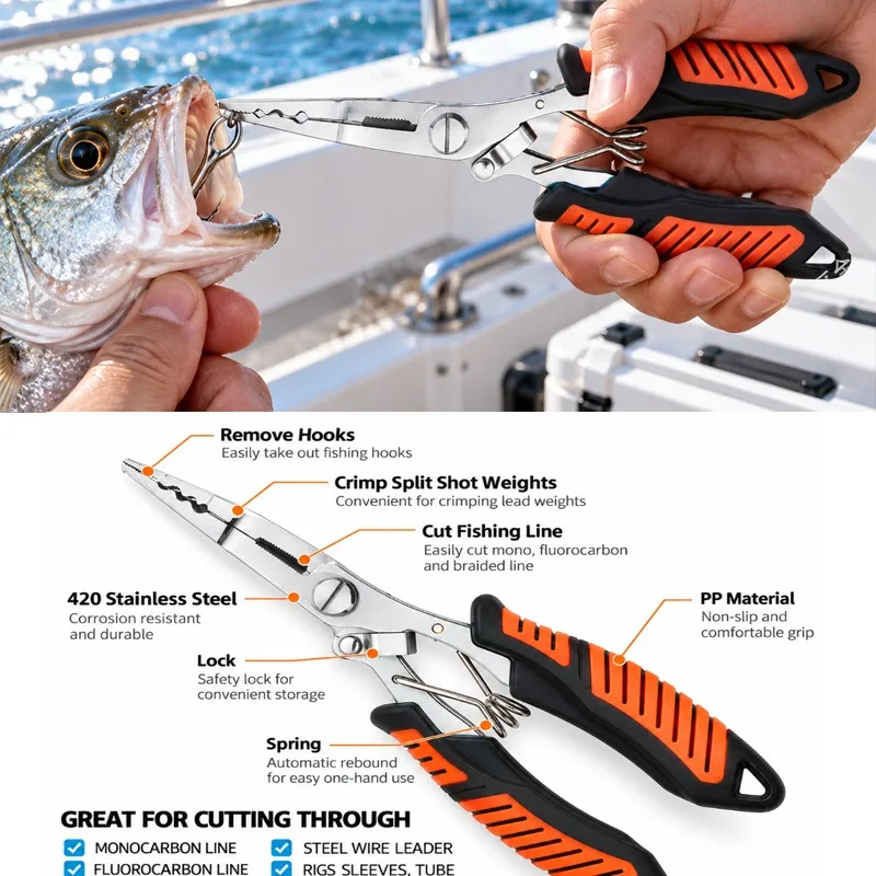 مجموعة كماشة صيد متعددة الاستخ - مراجعة Fishing Line Cutter وسعره